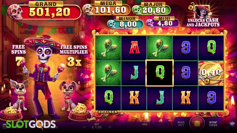 Day of the Dinero Slot - Screenshot 