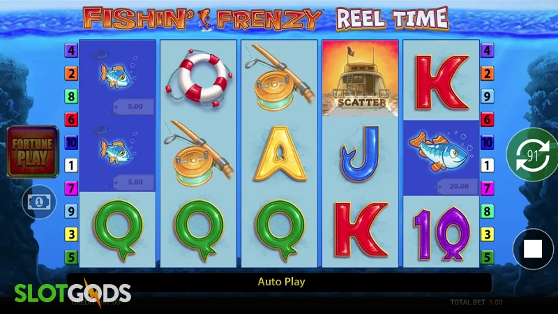 Fishin' Frenzy: Reel Time Fortune Play Slot - Screenshot 