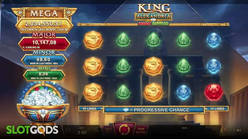 King of Alexandria Mega Moolah Slot - Screenshot 