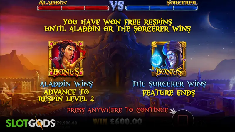 Aladdin and the Sorcerer Slot - Screenshot 2