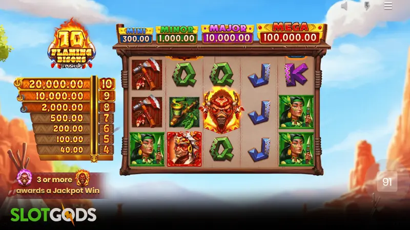 10 Flaming Bisons Slot - Screenshot 