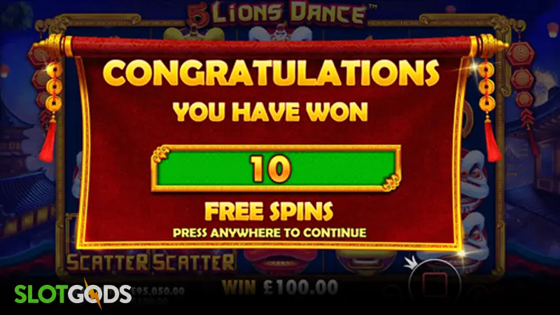 5 Lions Dance Slot - Screenshot 2