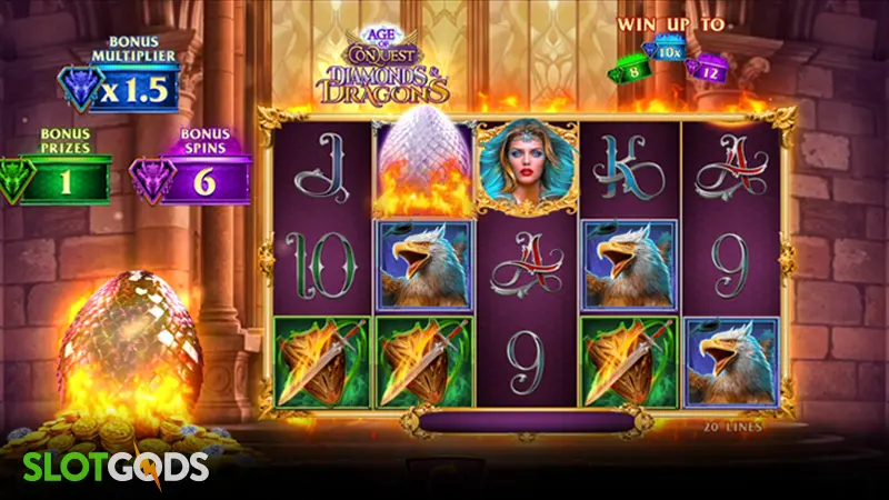 Age of Conquest Diamonds & Dragons Slot - Screenshot 