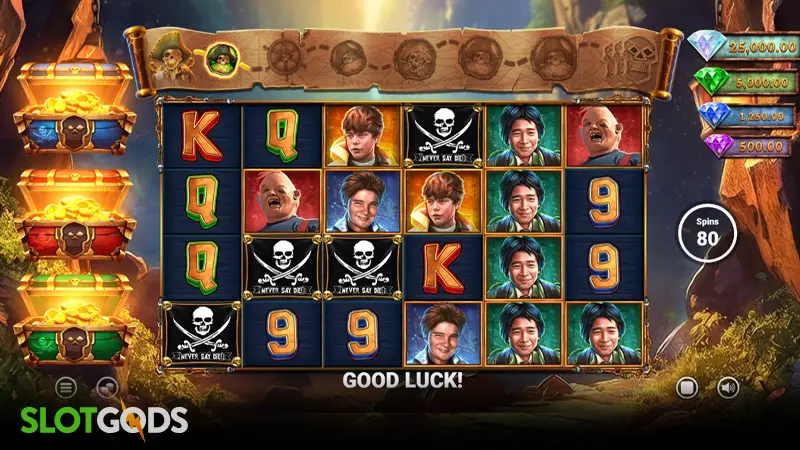 The Goonies Quest For Treasure 3 Jackpot King Slot - Screenshot 