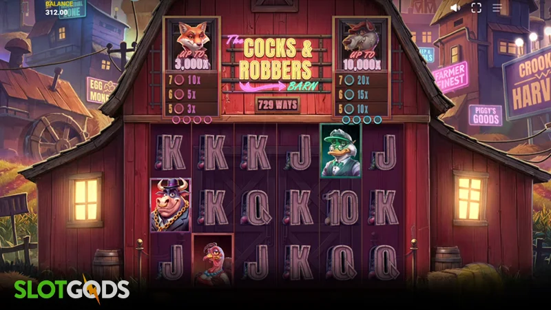 Cocks and Robbers Slot - Screenshot 
